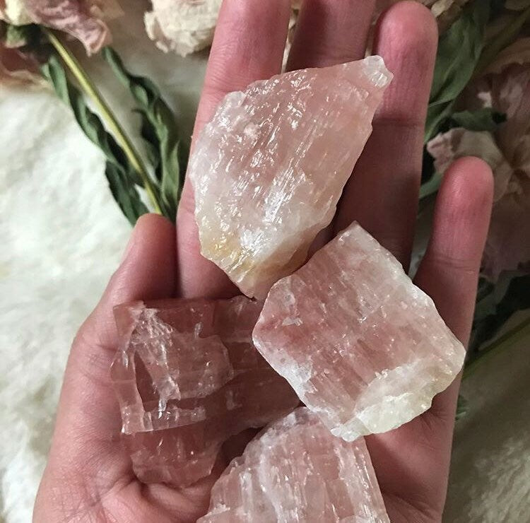 Pink Calcite -Raw Pink Calcite-Pink Calcite Crystal