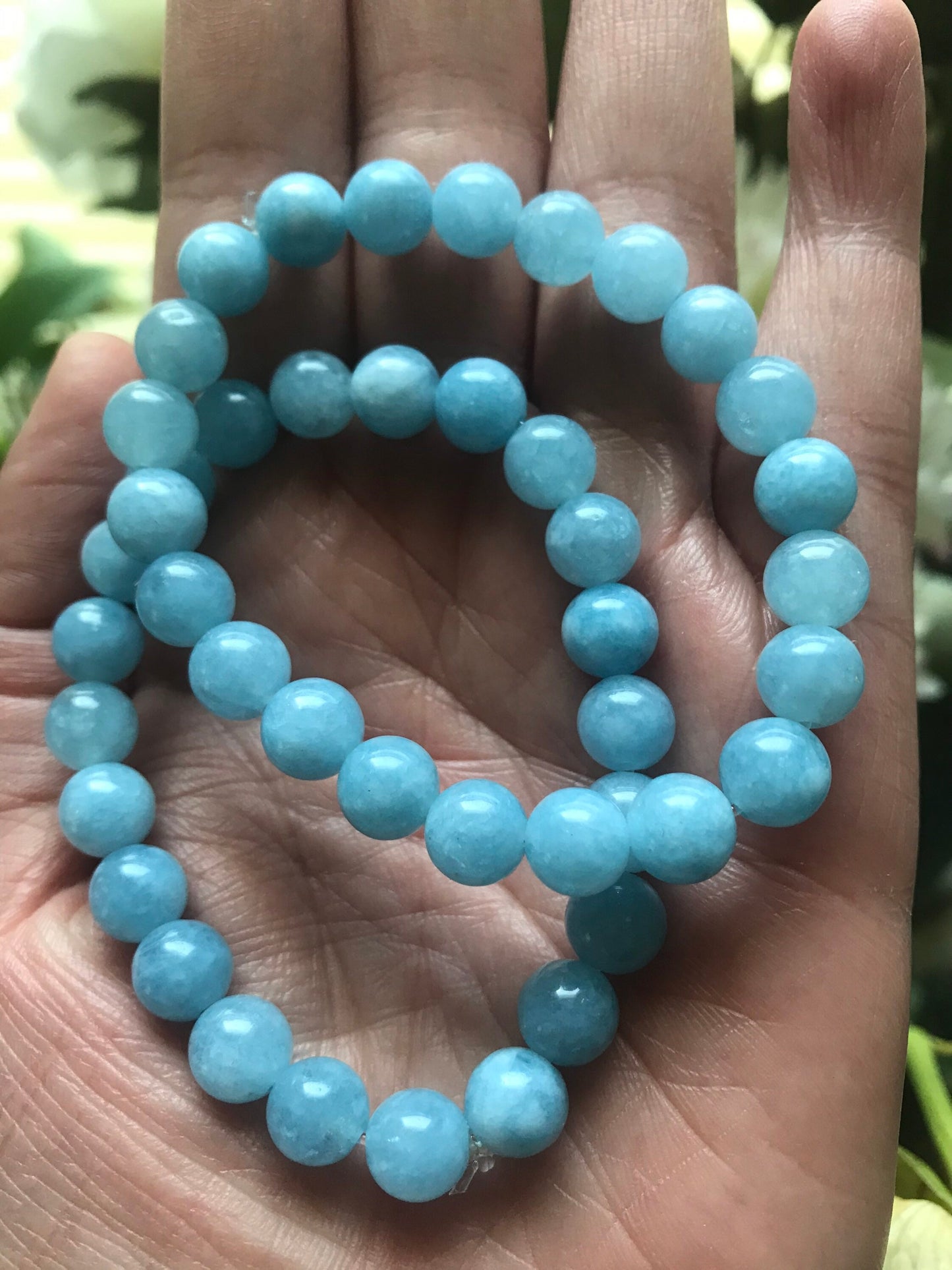 Aquamarine Bracelet-Aquamarine Crystal Bracelet-Aquamarine Stone -Aquamarine Stone Bracelet