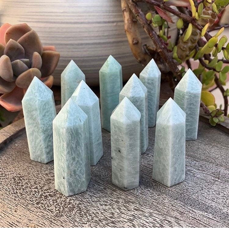 Amazonite Crystal-Amazonite Point-Amazonite Tower-Amazonite Obelisk-Amazonite-Throat Chakra-Healing Crystals