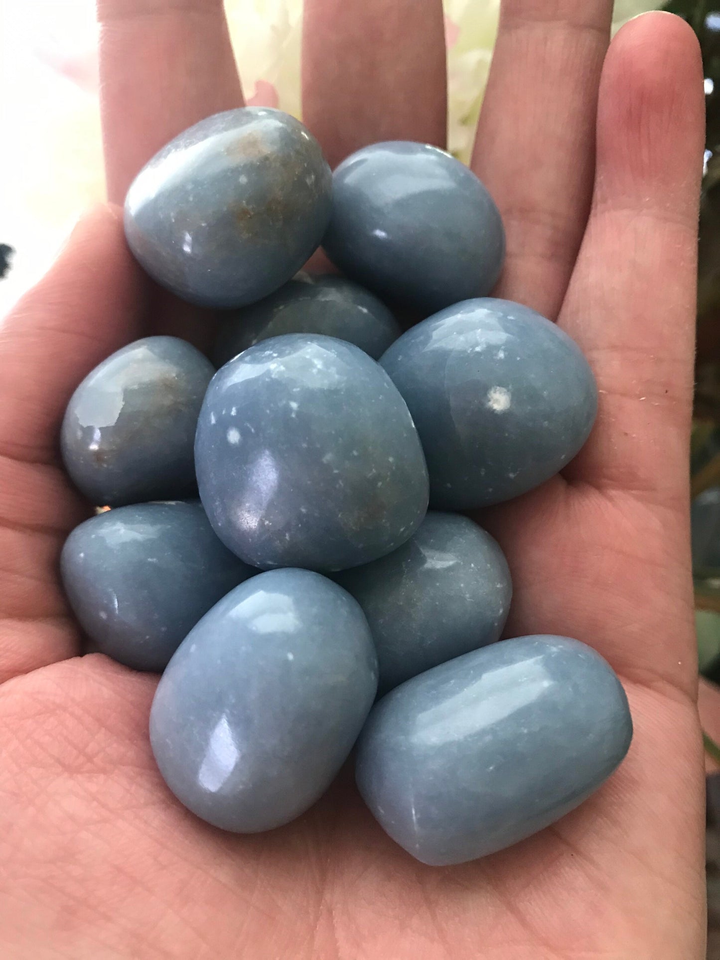 Angelite Stone-Tumbled Angelite-Angelite Crystal