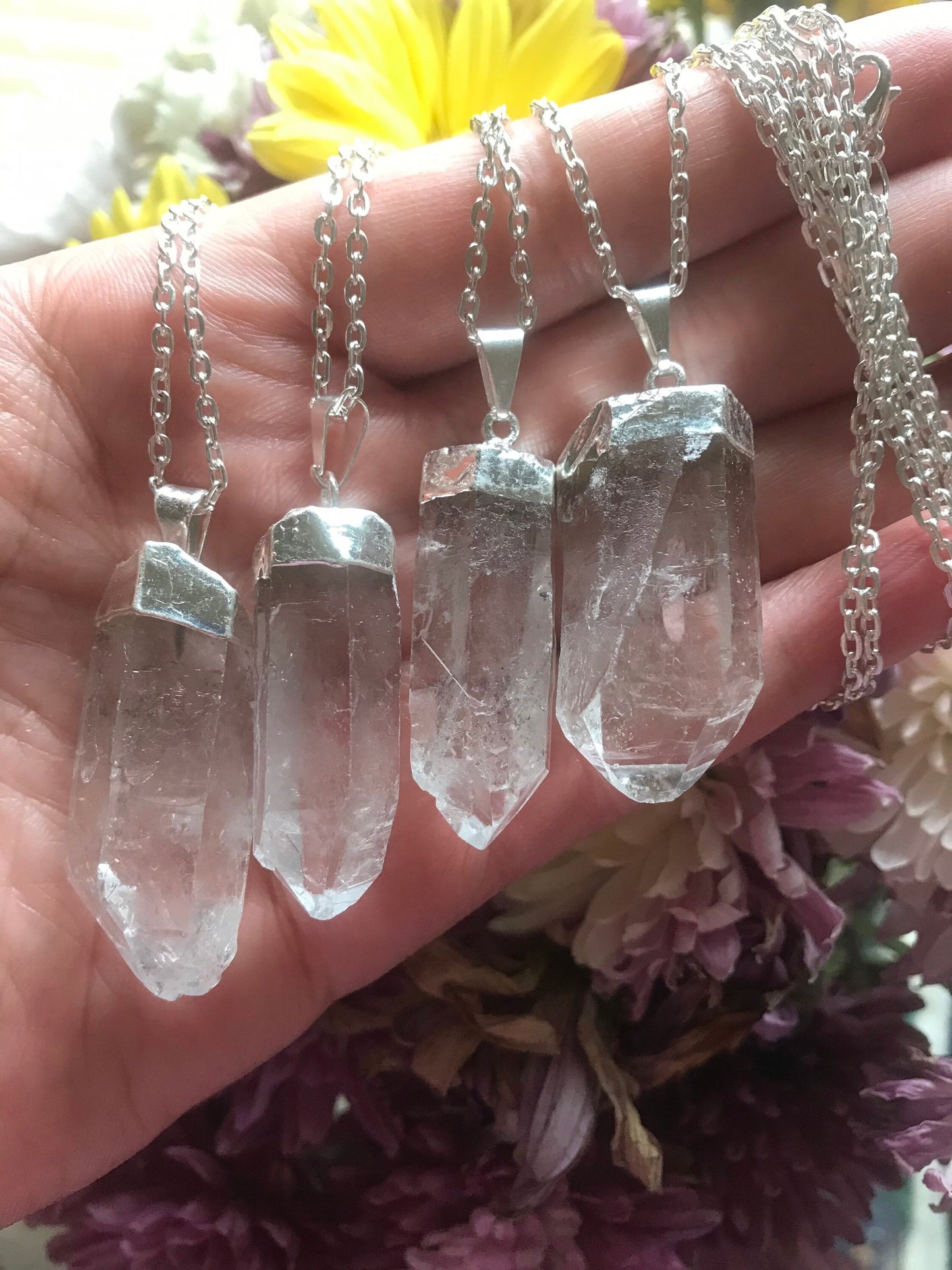 Clear Quartz Pendant-Clear Quartz Necklace-Quartz Crystal Pendant-Quartz Crystal Necklace