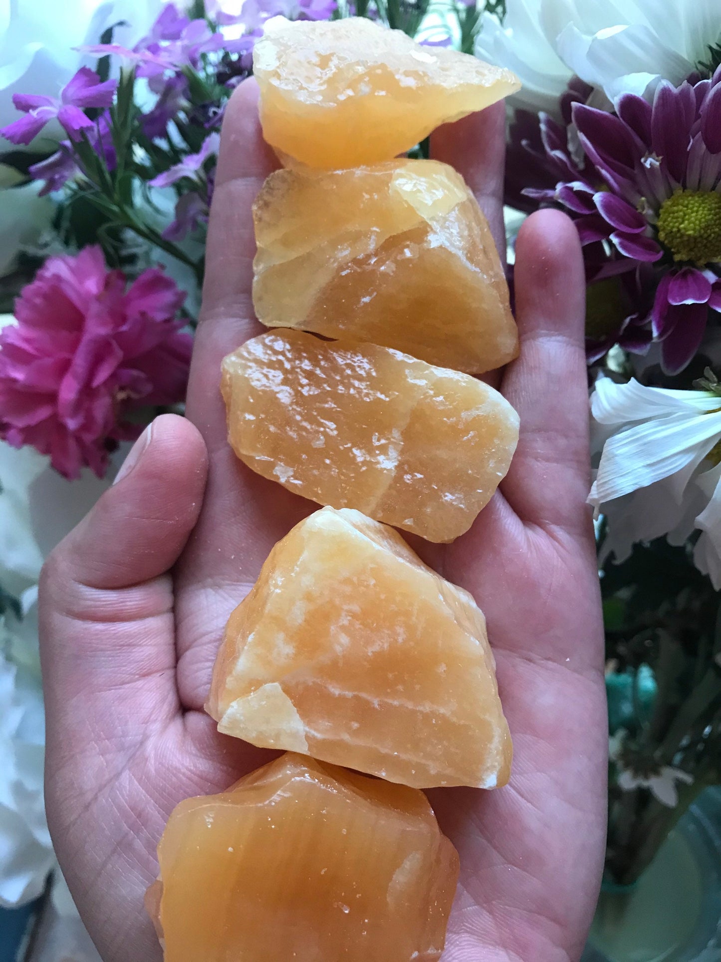 Orange Calcite-Raw Orange Calcite-Orange Calcite Stone-Orange Calcite Crystal
