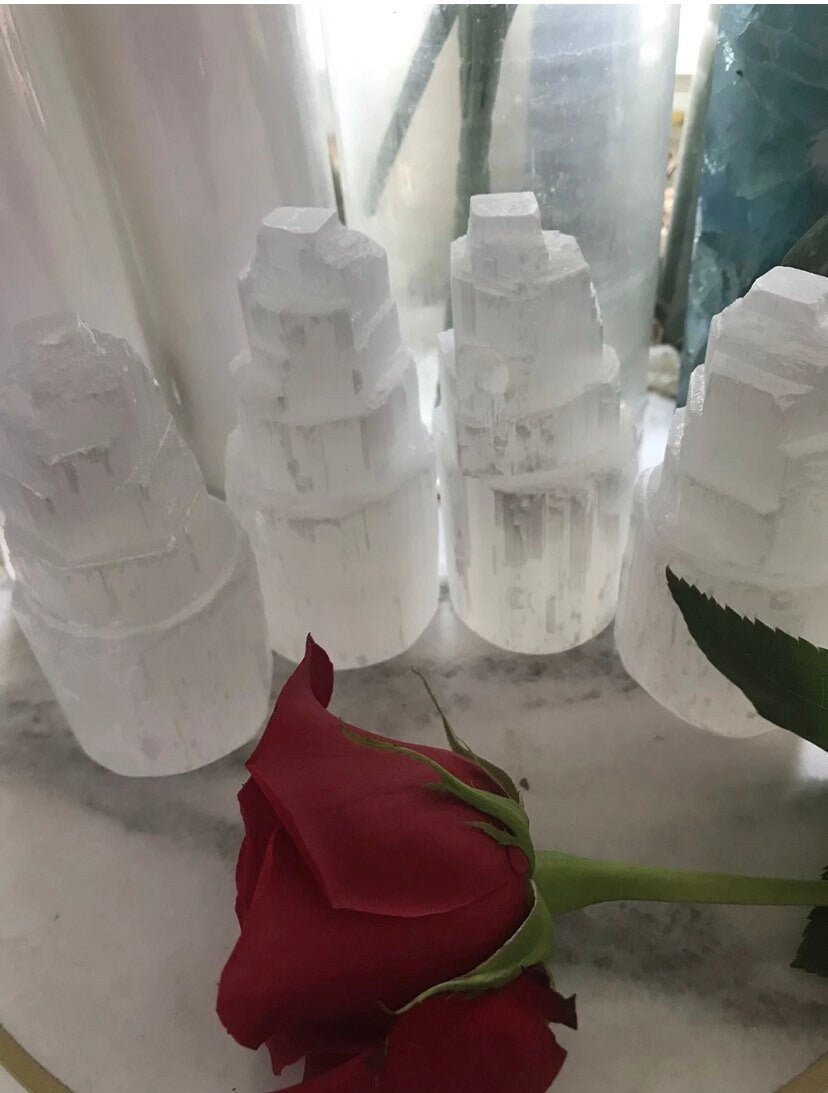 Selenite Skyscraper-Medium Selenite Tower-Selenite Tower-Medium Selenite Skyscraper