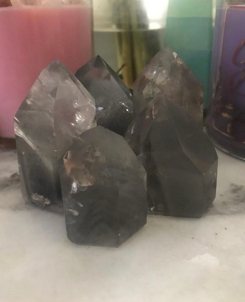 Lithium Quartz Point-Gray Lithium Quartz -Lithium Phantom Quartz