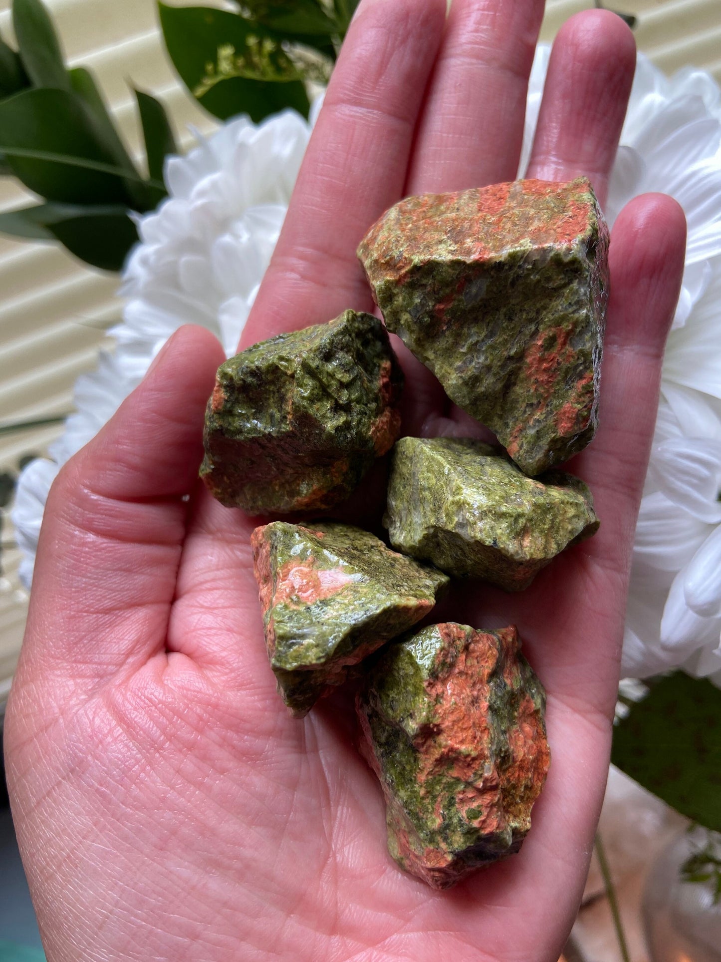 Unakite-Raw Unakite Crystal -Rough Unakite-Unakite Crystal
