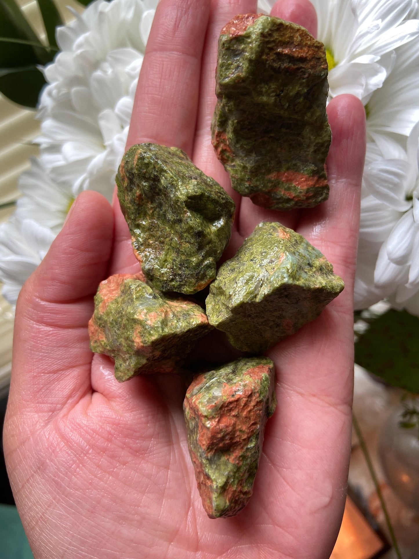 Unakite-Raw Unakite Crystal -Rough Unakite-Unakite Crystal