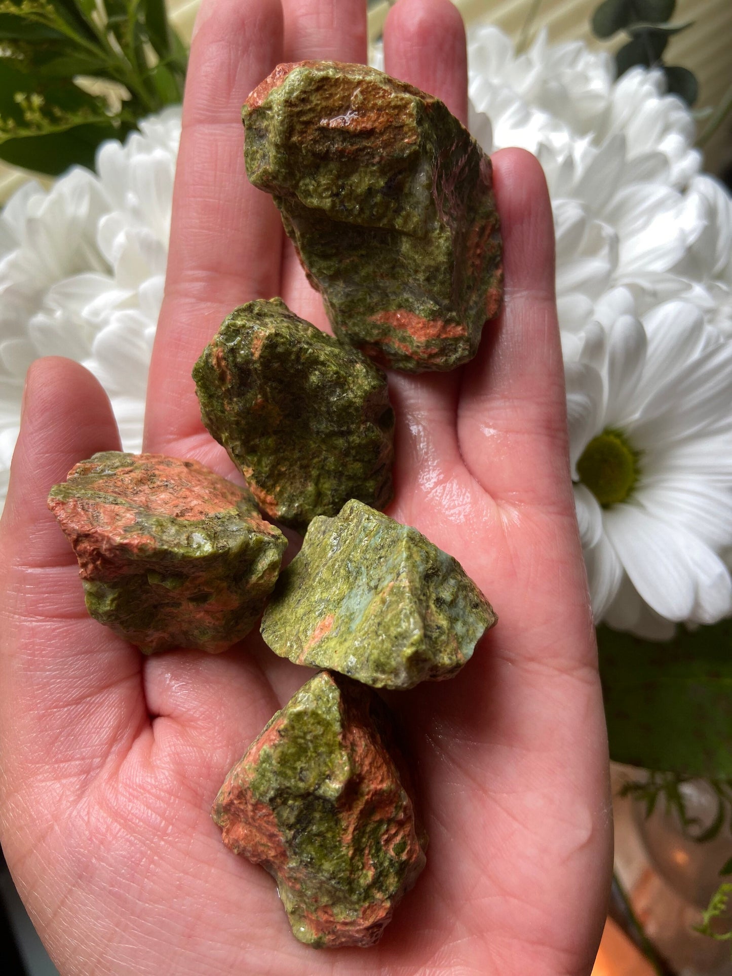 Unakite-Raw Unakite Crystal -Rough Unakite-Unakite Crystal