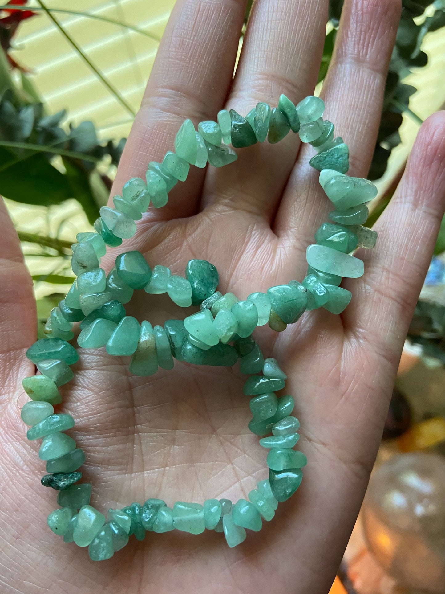 Green Aventurine Bracelet-Green Aventurine Chip Bracelet