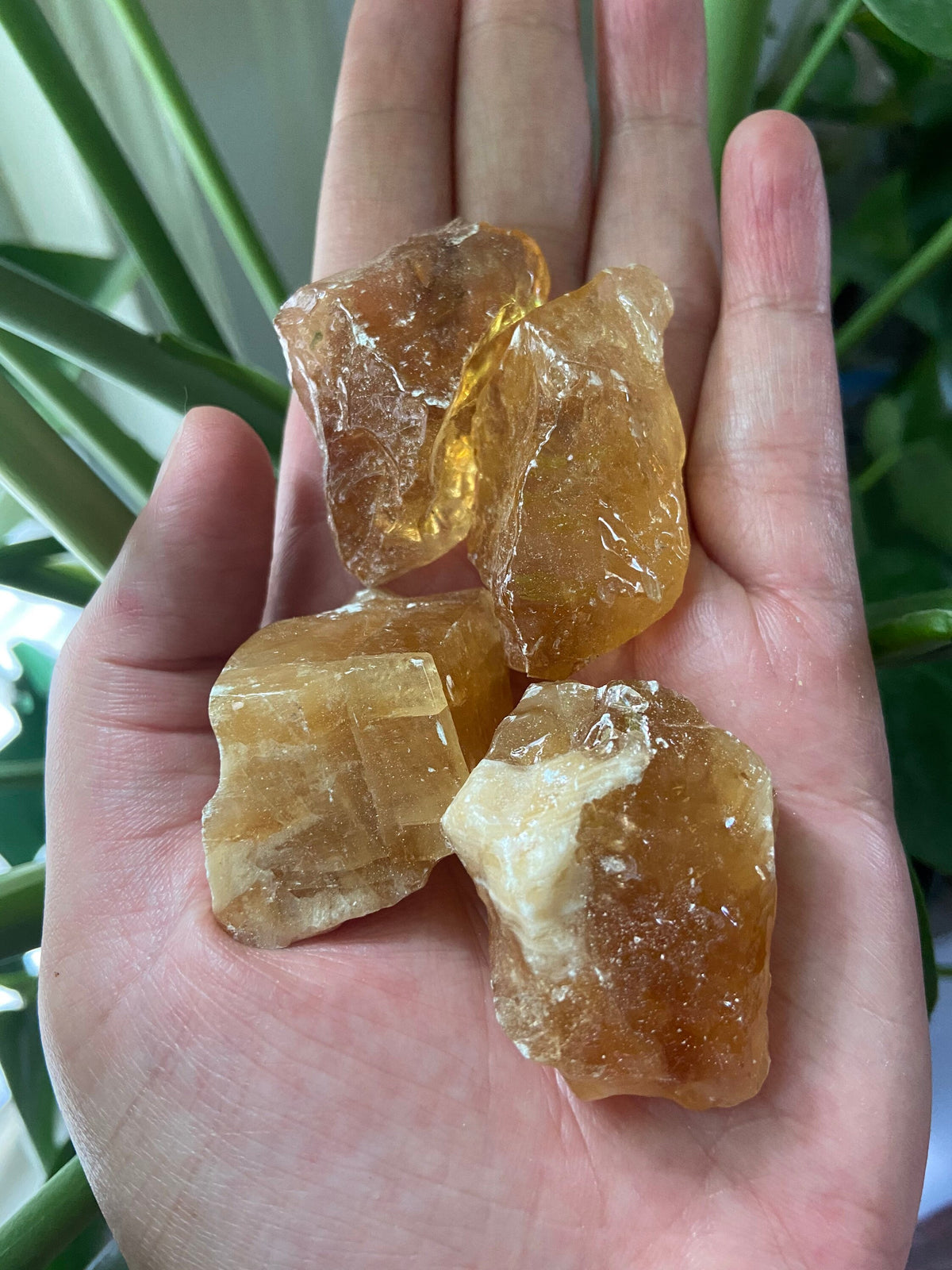 Honey Calcite Crystal- Raw Honey Calcite Crystal-Rough Honey Calcite Crystal