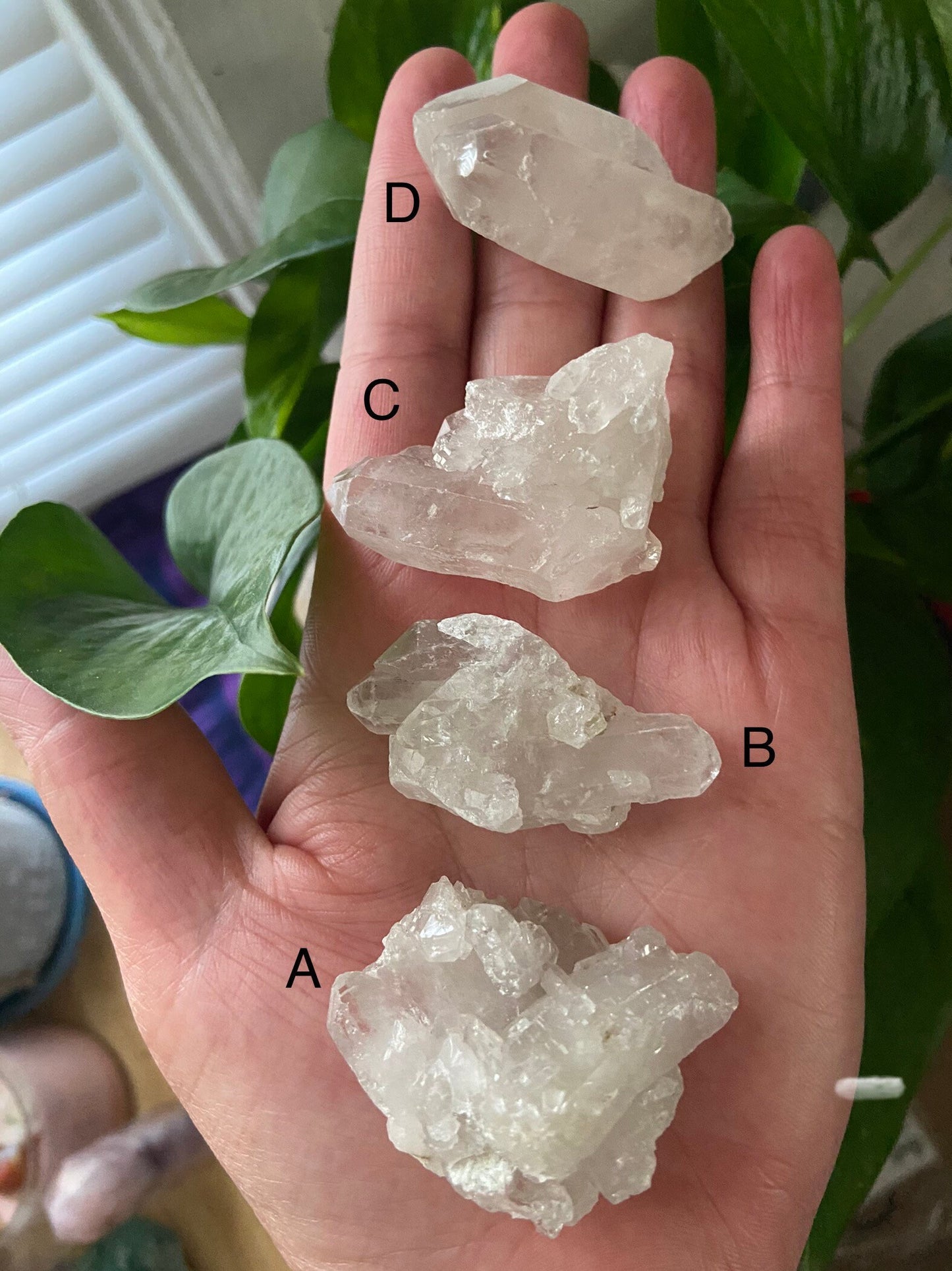 Clear Quartz Clusters- Mini Clear Quartz Clusters- Small Clear Quartz Clusters