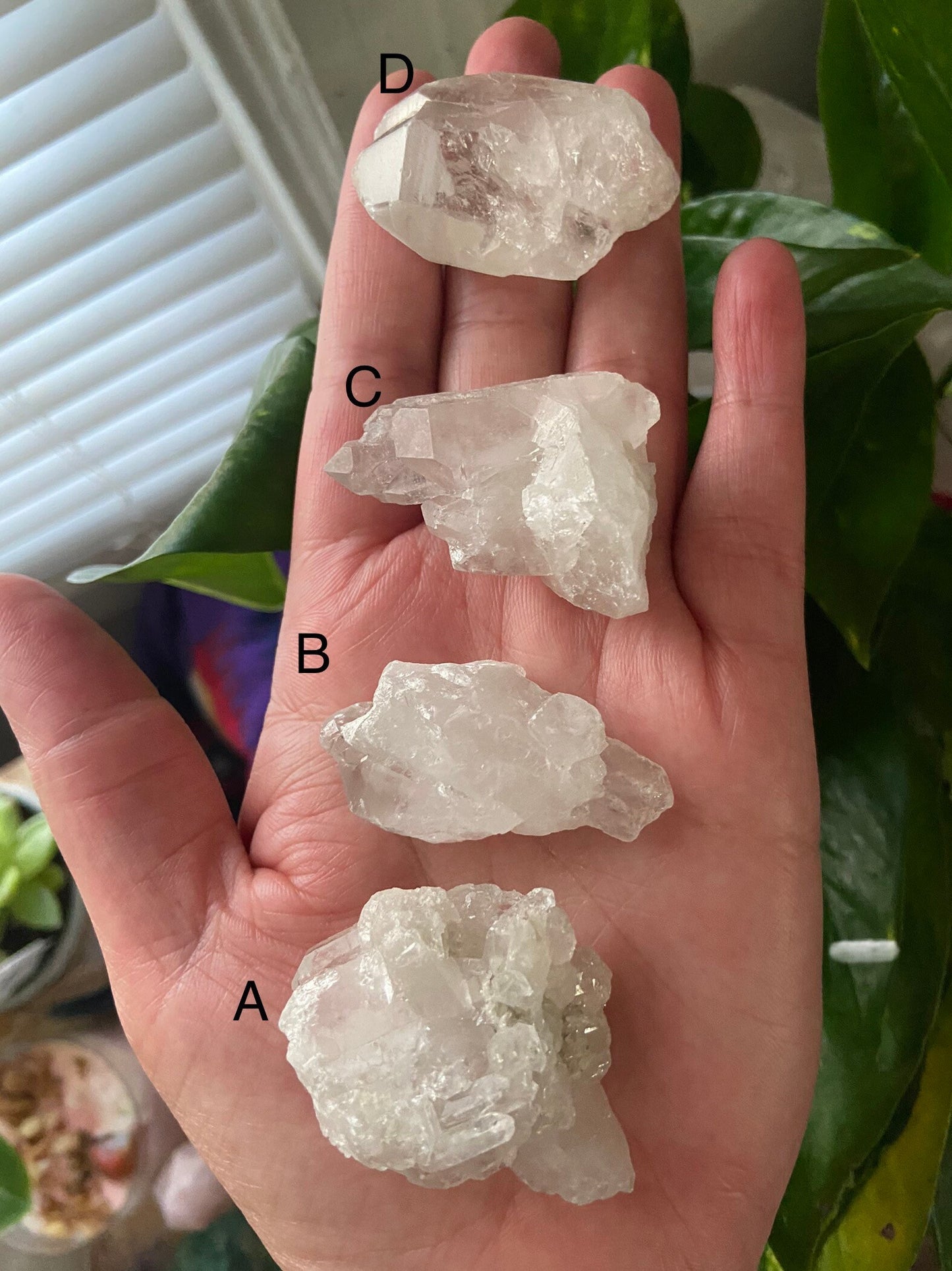 Clear Quartz Clusters- Mini Clear Quartz Clusters- Small Clear Quartz Clusters