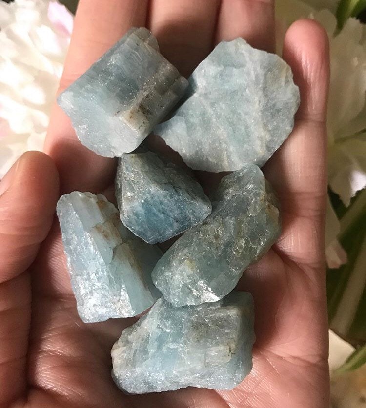 Aquamarine Crystal-Raw Aquamarine-Aquamarine Stone