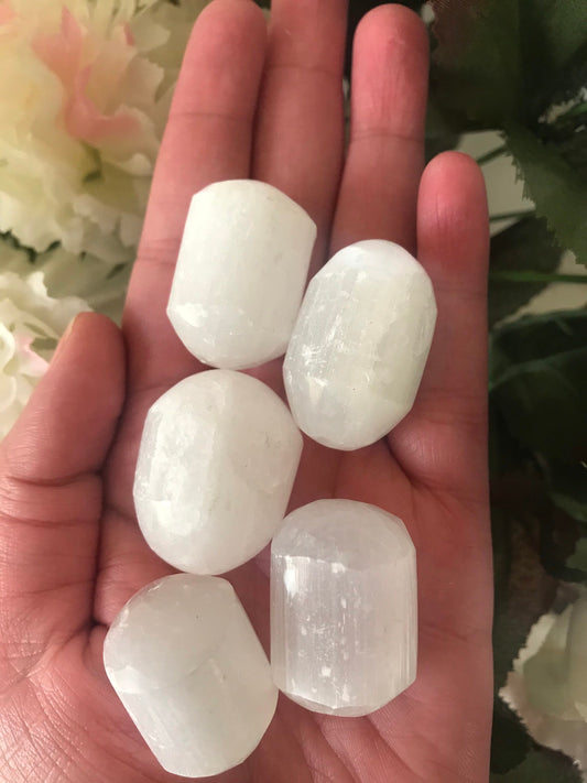 Selenite Crystal-Tumbled Selenite Crystal-Selenite Stone