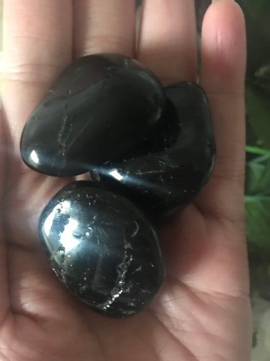 Black Tourmaline-Black Tourmaline Crystal-Tumbled Black Tourmaline