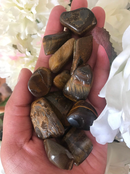 Tiger Eye-Tumbled Tiger Eye-Tiger Eye Crystal-Tiger Eye Stone