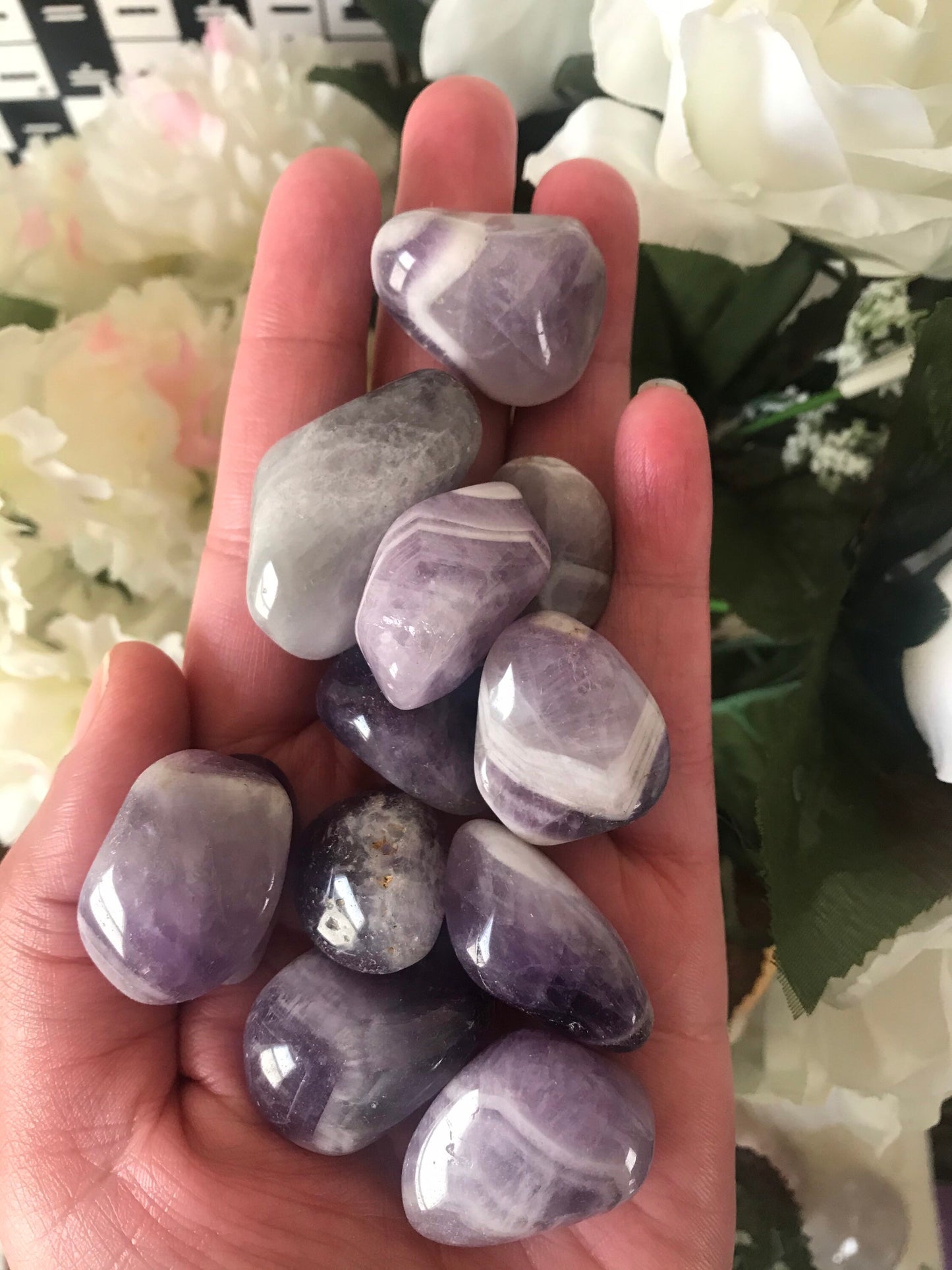 Chevron Amethyst-Tumbled Amethyst-Amethyst Crystal