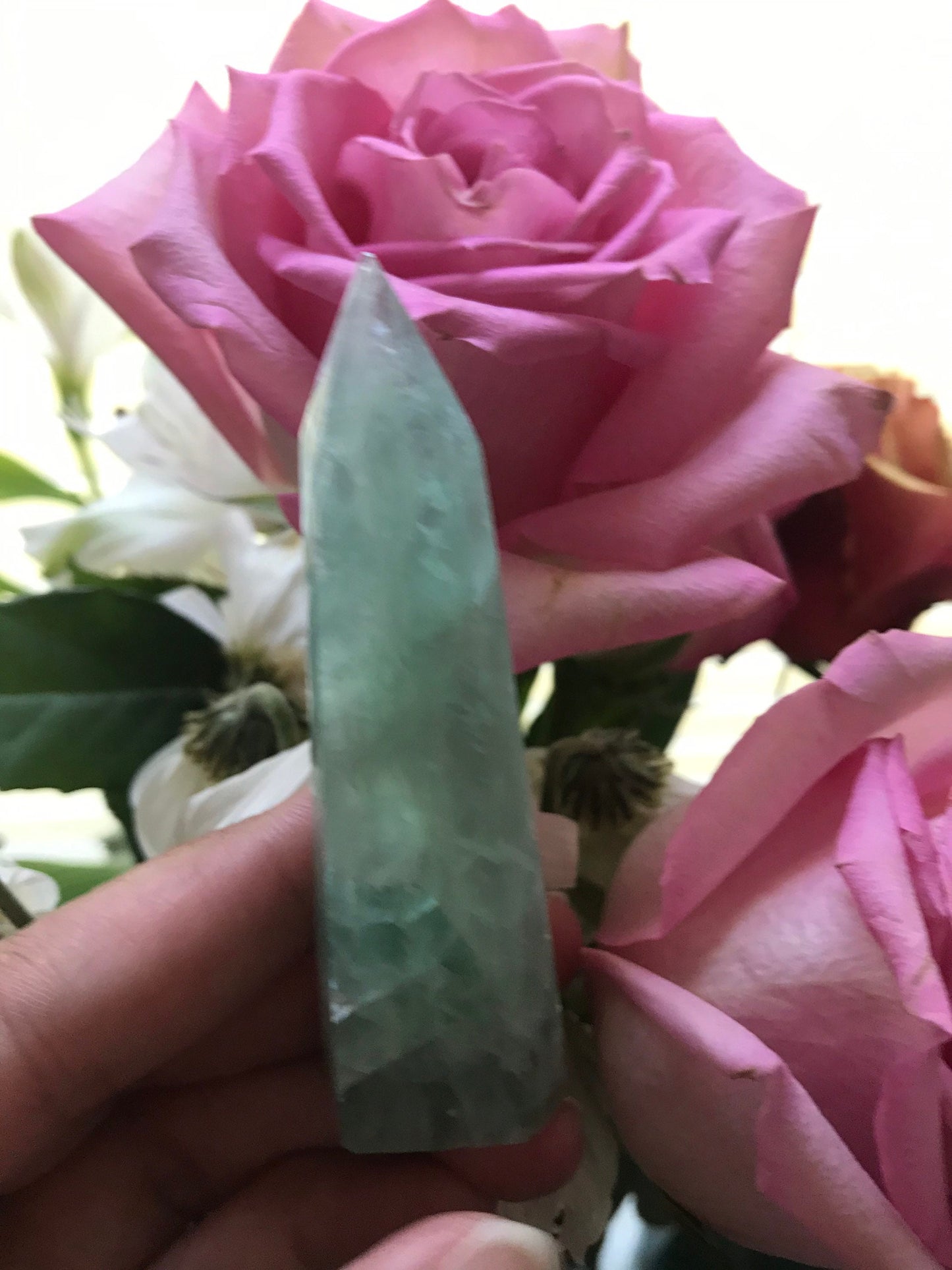 Green Fluorite Crystal-Green Fluorite Point-Green Fluorite Tower-Green Fluorite Obelisk-Heart Chakra