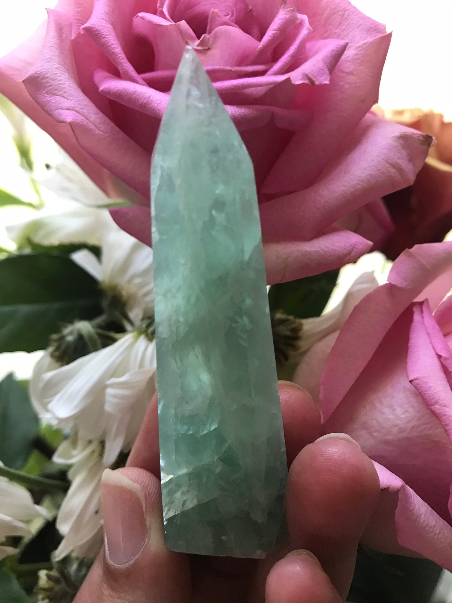 Green Fluorite Crystal-Green Fluorite Point-Green Fluorite Tower-Green Fluorite Obelisk-Heart Chakra