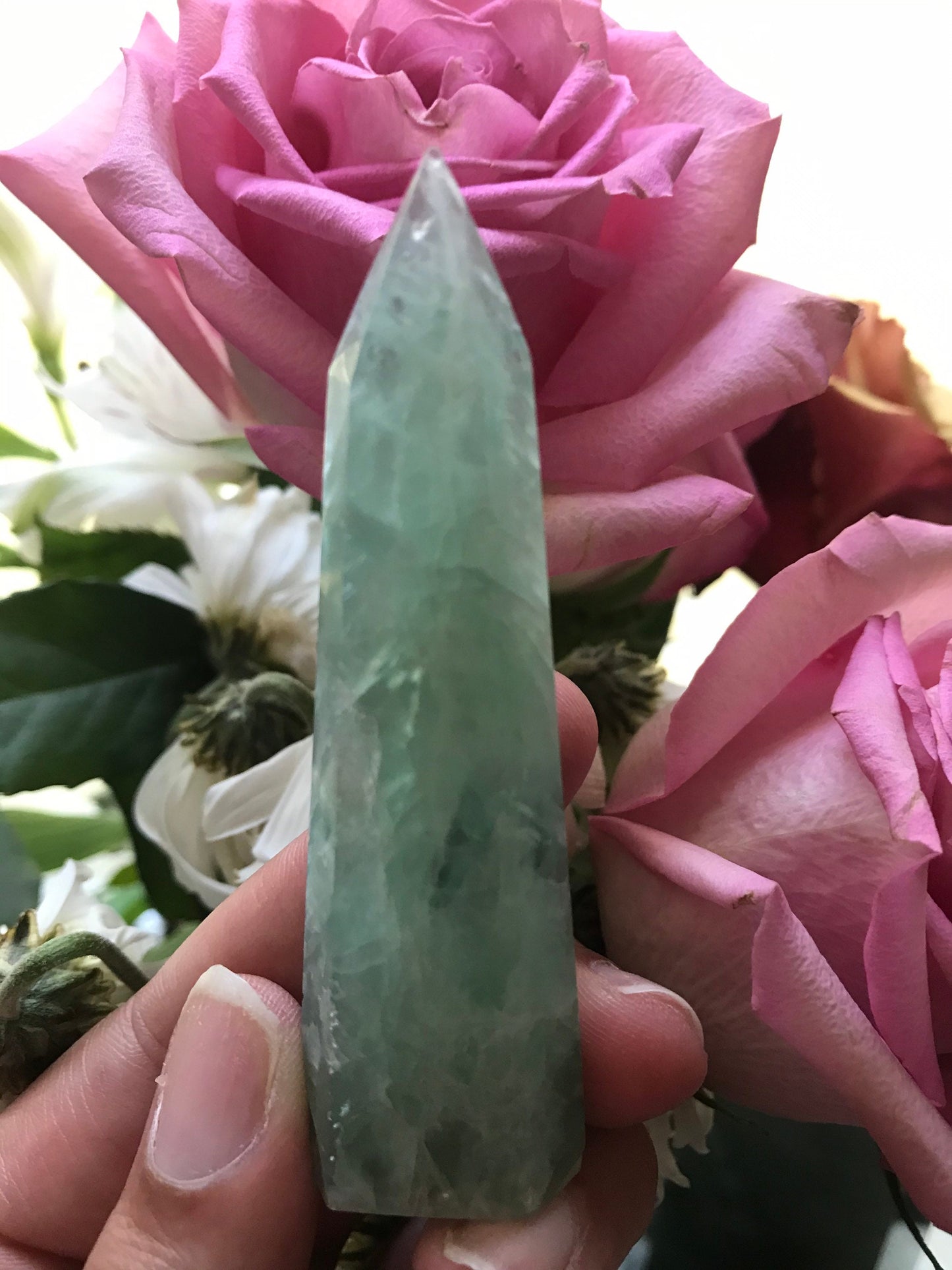 Green Fluorite Crystal-Green Fluorite Point-Green Fluorite Tower-Green Fluorite Obelisk-Heart Chakra