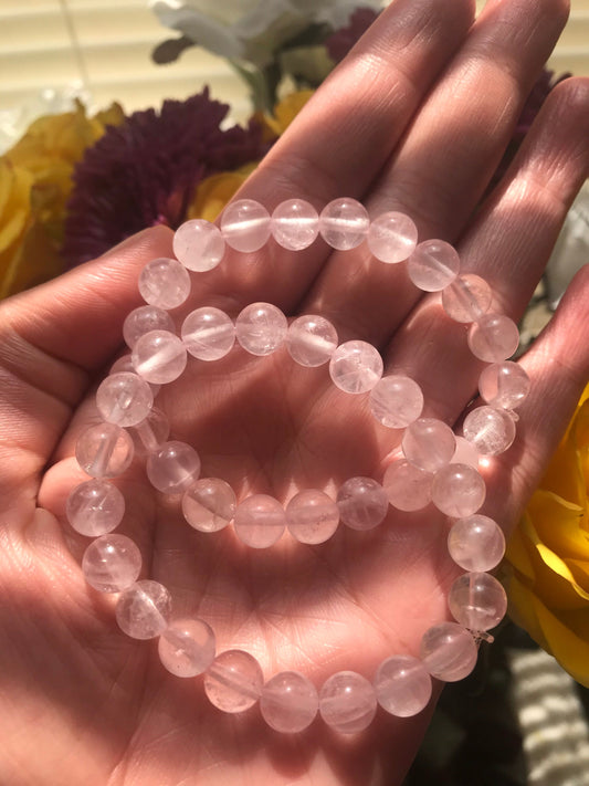 Rose Quartz Bracelet-Heart Chakra-Rose Quartz Jewelry