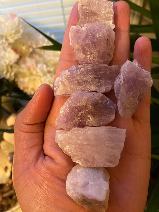 Raw Kunzite-Raw Kunzite Stone-Lilac Kunzite Crystal