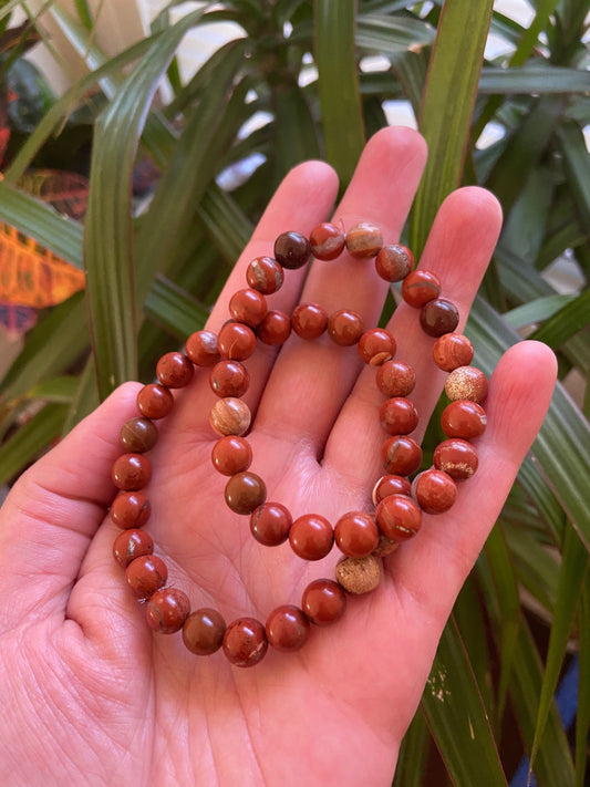 Red Jasper Bracelet- Red Jasper Crystal Bracelet