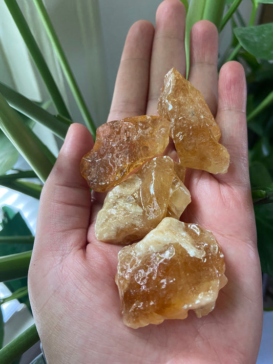 Honey Calcite Crystal- Raw Honey Calcite Crystal-Rough Honey Calcite Crystal
