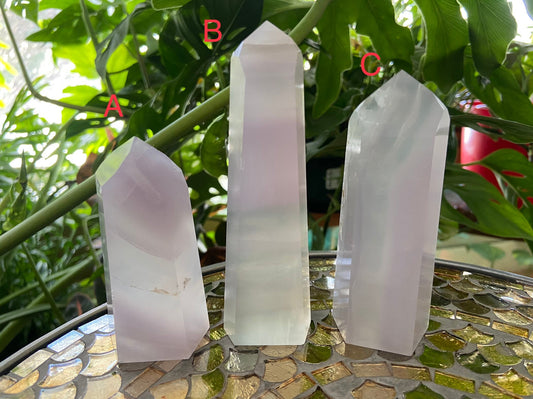 Yttrium Fluorite Towers|Lavender Fluorite Towers